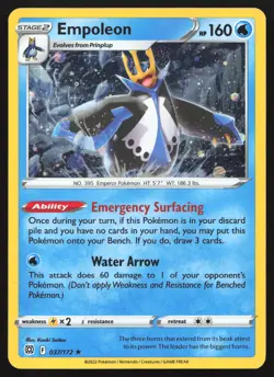 Empoleon - 037/172 - Cosmos Holo Promo - Brilliant Stars - Pokemon Card - Image 1