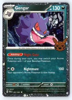 GENGAR (COSMOS HOLO) 057/091 HOLO TRICK OR TRADE BOOSTER 2024 POKEMON NM - Image 1
