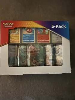 Pokemon TCG Tin Kanto Power 5 Mini Tin Box Set Sealed Costco Exclusive Foil 820650100642 - Image 1