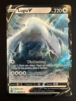 Lugia V 138/195 Holo Ultra Rare Pokemon TCG Silberne Sturmwinde SIT 2022 NM DE - Image 1