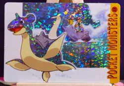 POKEMON POCKET MONSTERS VENDING PRISM STICKER 18 LAPRAS - Image 1