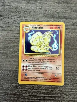 Pokemon 1999 Base Set Holo Ninetales 12/102 Rare Pokemon Card - Image 1