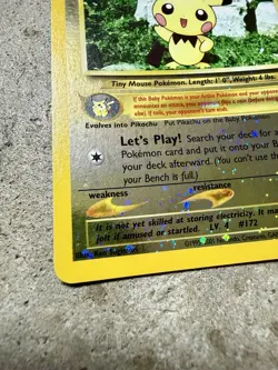 Pokemon Pichu Wizards Black Star Promo #35 Reverse Holo League Promo (2001) - Image 2