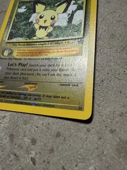 Pokemon Pichu Wizards Black Star Promo #35 Reverse Holo League Promo (2001) - Image 4