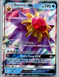 Pokemon TCG Hidden Fates Starmie GX 14/68 Ultra Rare 2019 - Image 1