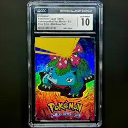 topps Pokemon The First Movie Rainbow Holo Foil E3 Venusaur CGC 10 POP 2 - Image 1