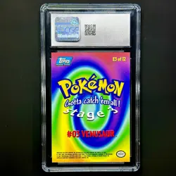 topps Pokemon The First Movie Rainbow Holo Foil E3 Venusaur CGC 10 POP 2 - Image 2
