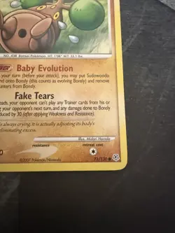 Pokemon TCG Bonsly 71/130 Diamond & Pearl - MP - Image 5