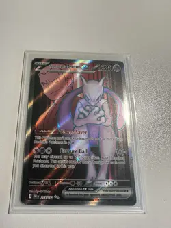 Team Rockets MewTwo ex 213/182 Full Art Destined Rivals Pokemon TCG English - Image 1