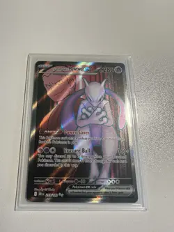 Team Rockets MewTwo ex 213/182 Full Art Destined Rivals Pokemon TCG English - Image 3