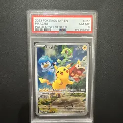 GRADED Pokemon Pikachu PSA 8 [Scarlet & Violet Promo] 027 promo - Image 1
