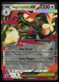 Mega Lopunny ex 084/094 Double Rare Phantasmal Flames Pokemon Holo Near Mint - Image 1