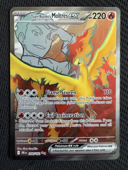 Team Rocket's Moltres ex - 208/182 - Ultra Rare - Destined Rivals Pokemon Card - Image 1