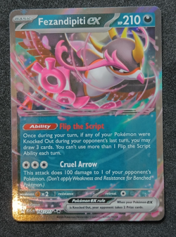 Pokemon TCG Fezandipiti ex 142/217 Ascended Heroes Double Rare Card - NM - Image 1