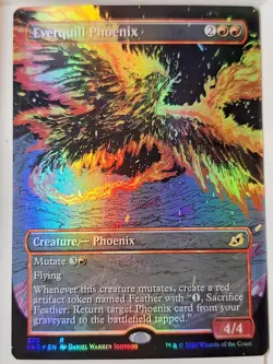 Everquill Phoenix - FOIL Extended Art - Ikoria - Magic the Gathering MTG Nice! - Image 1