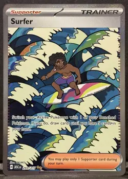 Pokemon TCG Surfer 293/217 Special Illustration Rare Ascended Heroes Pack Fresh - Image 1