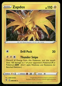 Pokemon Zapdos (Cosmos Holo) 048/185 Miscellaneous Cards & Products P Holo LP - Image 1