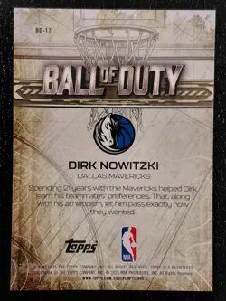 2025-26 Topps Chrome Ball Of Duty Dirk Nowitzki #BD-17 Green Refractor /99 - Image 2