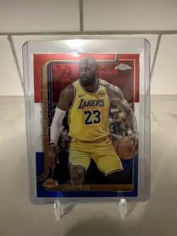 2025-26 Topps Chrome - LeBron James #127 Red White & Blue Refractor - Image 1