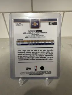 2025-26 Topps Chrome - LeBron James #127 Red White & Blue Refractor - Image 2