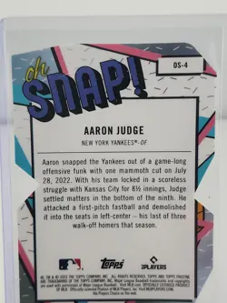 2023 Topps Pristine - Oh, Snap! Aaron Judge #OS-4 Yankees Die-Cut ⚾ - Image 3