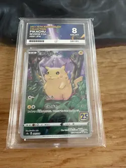 25th anniversary pikachu japanese reverse holo ace 8 - Image 1