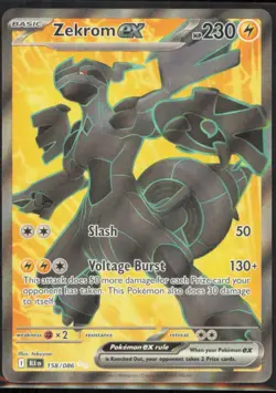 Zekrom ex Secret Rare SV: Black Bolt #158/086 [Near Mint] Pokemon TCG - Image 1