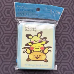Pokemon Card Game Pokemon Yurutto Card Sleeves 64ct 66x92mm Japan - Image 1