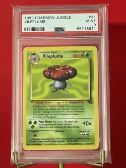 Pokemon Cards - PSA 9 MINT 1999 Vileplume Jungle Set - Image 1