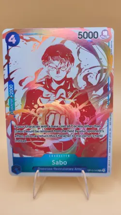 Bandai One Piece Card Game 2 Foil Cards English Sabo OP10-049 Luffy OP07-033 - Image 2