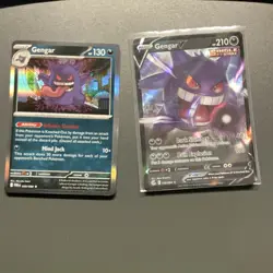 Pokemon TCG Gengar 2-Card Holo Lot: TG06/TG30 Fusion Strike+ 156/264 V - Image 1