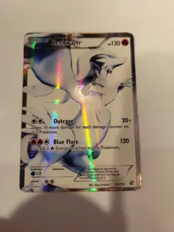 Pokemon TCG Reshiram Holo Full Art Ultra Rare Card 113/114 Black White - Image 1
