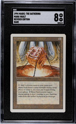 MTG Revised Edition MANA VAULT - SGC 8 NM-MT AND UNPLAYED - Gorgeous Card! - Image 1