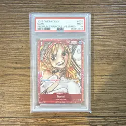 Bandai One Piece Card Game Nami ST01-007 Premium Film Red Foil Promo PSA 9 - Image 1