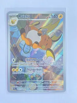 Pokemon TCG Raichu Holo Card Scarlet & Violet Paldea Evolved 211/193 Full Art - Image 1