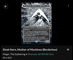 MTG Elesh Norn, Mother of Machines Phyrexia: All Will Be One, Showcase 415 - Image 2