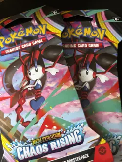 2 Pokemon TCG - Chaos Rising Sleeved Booster Packs Mega Evolution Sealed ENG - Image 3
