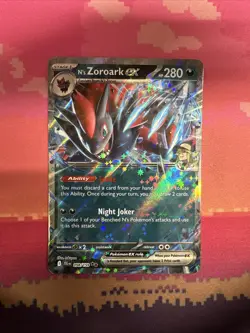 Pokemon Card N's Zoroark ex 098/159 Double Rare Journey Together Near Mint - Image 1