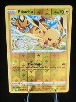 Pokemon Card Pikachu Silver Tempest Reverse holo Common 049/195 - Image 1