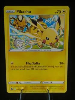 Pokemon Card Pikachu Silver Tempest Common 049/195 Near Mint - Image 1