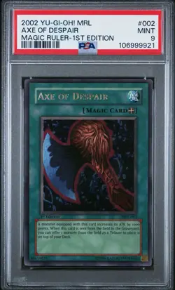 Yugioh 5 Card PSA 9 lot Vintage Harpie Typhoon Axe Jar of Greed Autumn - Image 4