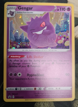 Gengar SWSH052 - Sword & Shield Promo *NM* SWIRL Holo Black Star Pokemon Card - Image 1