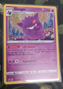 Gengar SWSH052 - Sword & Shield Promo *NM* SWIRL Holo Black Star Pokemon Card - Image 3