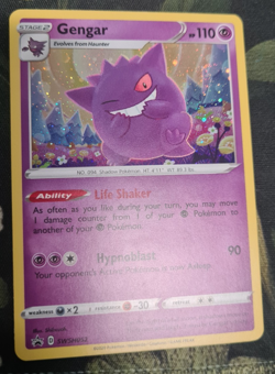Gengar SWSH052 - Sword & Shield Promo *NM* SWIRL Holo Black Star Pokemon Card - Image 4