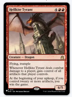 Foil Hellkite Tyrant #111 (Pack Fresh) - MTG: Ravnica Remastered (RVR) - Image 1