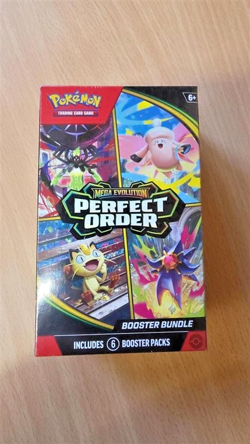 Pokemon Mega Evolution Perfect Order Booster Bundle Sealed Includes 6 Booster Pa - Image 1