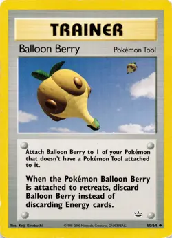 Balloon Berry 60/64 Uncommon Neo Revelation Pokemon Unlimited Lightly Played - Image 1