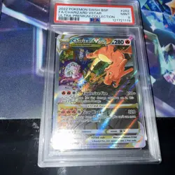 Pokemon Cards PSA 9 Mint Charizard Vstar UPC Full Art Black Star Promo Swsh #262 - Image 1