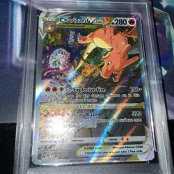 Pokemon Cards PSA 9 Mint Charizard Vstar UPC Full Art Black Star Promo Swsh #262 - Image 2