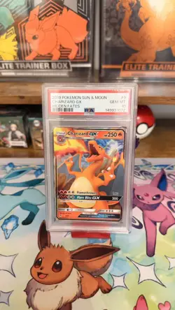 2019 Pokemon Sun & Moon Hidden Fates CHARIZARD GX Holo Rare 9/68 PSA 10 - Image 1